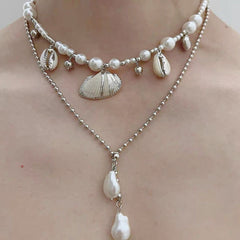 mermaid tears layered necklace boogzel clothing