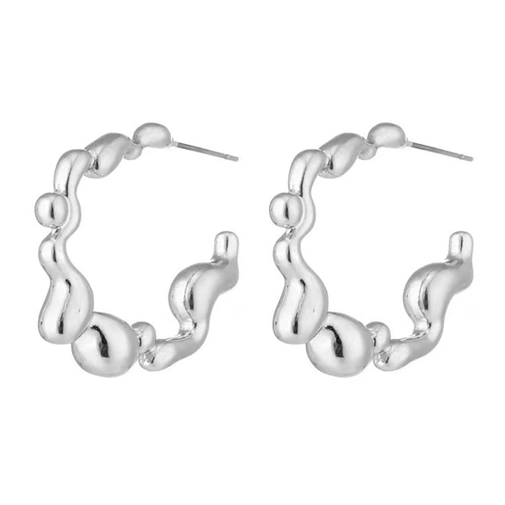 metal drops hoop earrings boogzel clothing