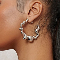 metal drops hoop earrings boogzel clothing