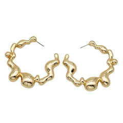 metal drops hoop earrings boogzel clothing