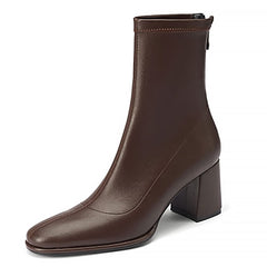 minimalist aesthetic block heel boots boogzel clothing