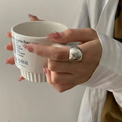 silver chunky ring boogzel clothing