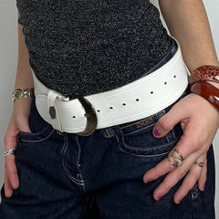 minimalist aesthetic white belt boogzel clothing