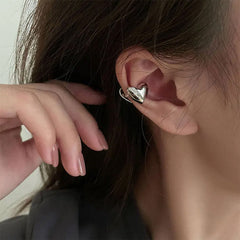 minimalist heart ear cuff boogzel clothing