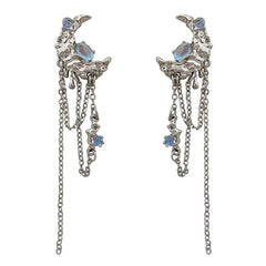 moonstone asymmetrical earrings boogzel clothing