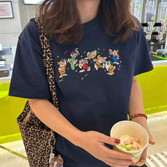 navy blue dwarfs embroidered t-shirt boogzel clothing