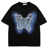 neon butterfly oversized t-shirt boogzel clothing