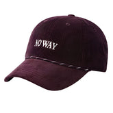 no way cord baseball cap boogzel clothing