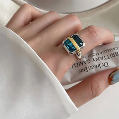 blue gemstone ring boogzel clothing