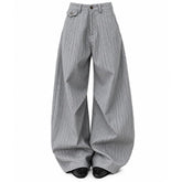 office siren pinstripe wide leg pants boogzel clothing