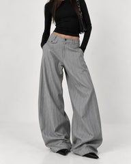 office siren pinstripe wide leg pants boogzel clothing