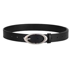 oval buckle black belt boogzel clothing
