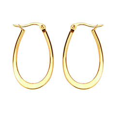 gold oval hoop earrings boogzel clothing