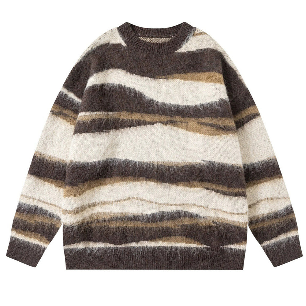 oversized striped knit sweater boogzel clothing