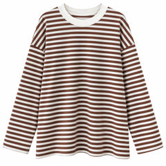 oversized striped long sleeve t-shirt boogzel clothing