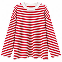 oversized striped long sleeve t-shirt boogzel clothing