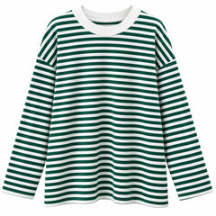 oversized striped long sleeve t-shirt boogzel clothing