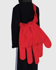 oversized hand shaped shoulder bag boogzel clothing
