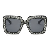 oversized square rhinestone sunglasses boogzel clothing