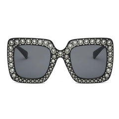 oversized square rhinestone sunglasses boogzel clothing