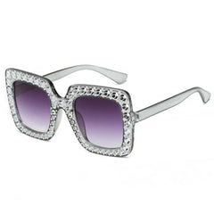 oversized square rhinestone sunglasses boogzel clothing
