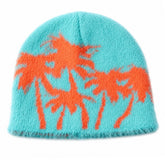palm trees fuzzy beanie boogzel clothing