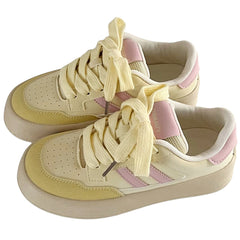 pastel yellow pink aesthetic skater sneakers boogzel clothing