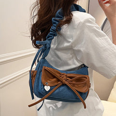 pastel bow ruched shoulder bag boogzel clothing