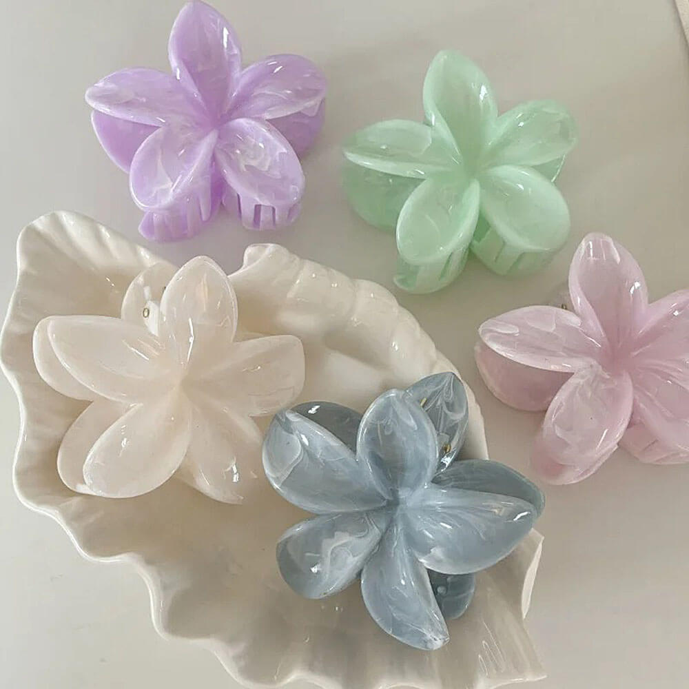 pastel hibiscus flower hair claw boogzel clothing