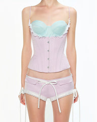 pastel mermaid top and shorts co-ord boogzel clothing