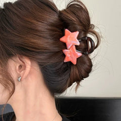 pastel star double hair claw boogzel clothing
