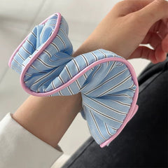 pastel stripe pajama style scrunchies boogzel clothing