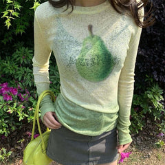 pear gradient knit top boogzel clothing