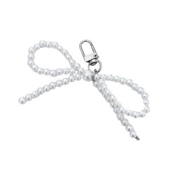 pearl beaded bow keychain boogzel clothing