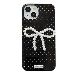 pearl bow polka dot iphone case boogzel clothing