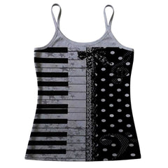piano key print tank top boogzel clothing