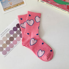 shop cute pink heart socks boogzel, aesthetic socks