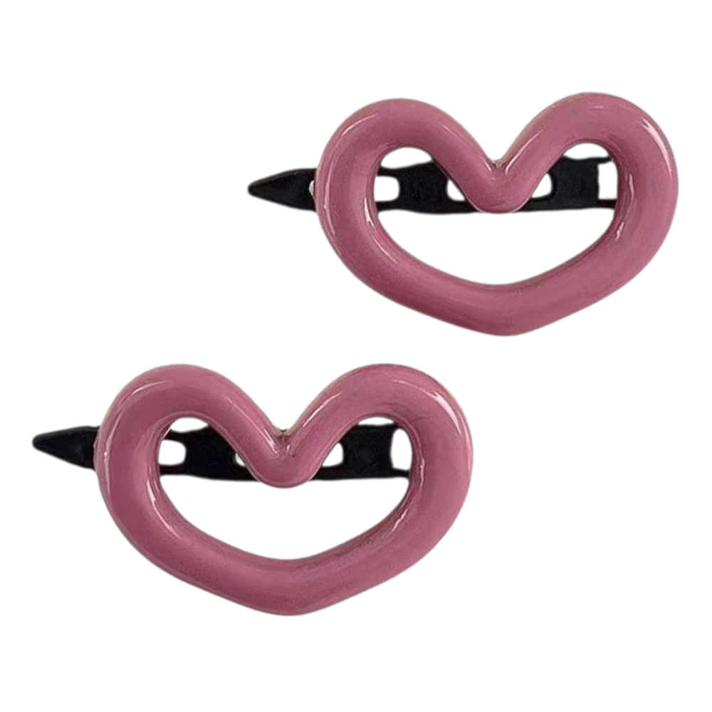 pink heart shaped hair clips boogzel clothing