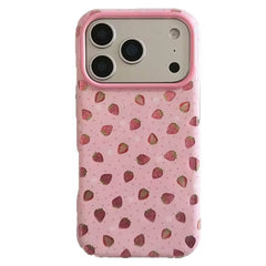 pink strawberry iphone case boogzel clothing