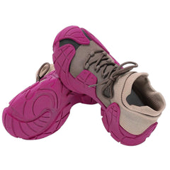 pink and beige chunky sneakers boogzel clothing