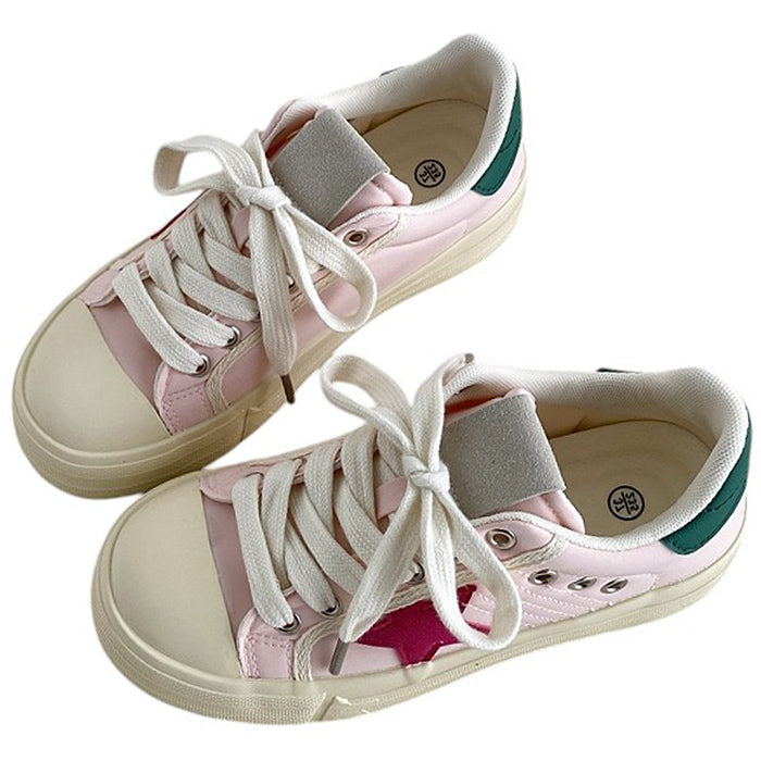 pink and red star sneakers boogzel clothing