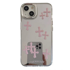 pink cross mirror iphone case boogzel clothing
