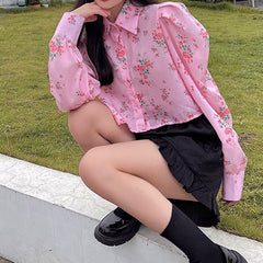cottagecore floral blouse boogzel clothing