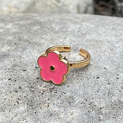Pink Flower Anxiety Ring - boogzel apparel