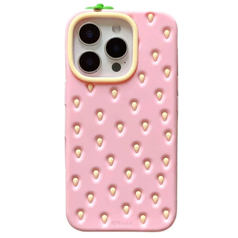 pink strawberry 3d iphone case boogzel clothing