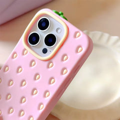 pink strawberry 3d iphone case boogzel clothing