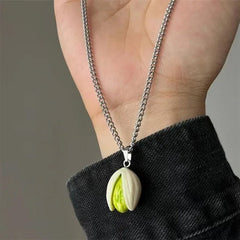 pistachio pendant necklace boogzel clothing
