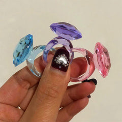 plastic diamond indie ring boogzel clothing