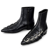 pointed toe buckle boots boogzel clothing