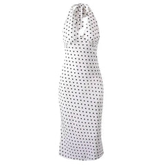 polka dot halter midi dress boogzel clothing